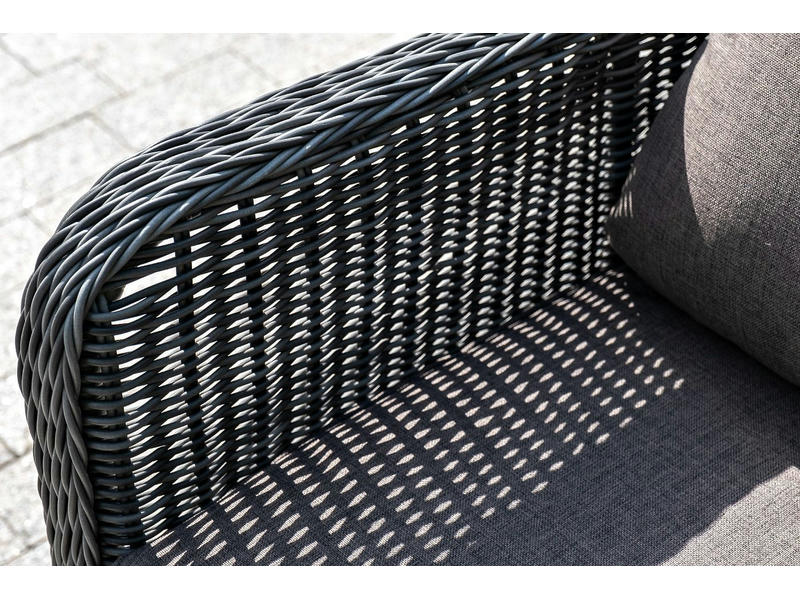 Гляссе кресло плетеное из искусственного ротанга, цвет графит