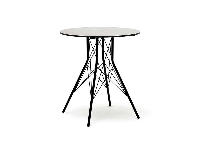 Конте интерьерный стол из HPL круглый Ø70см, цвет серый гранит