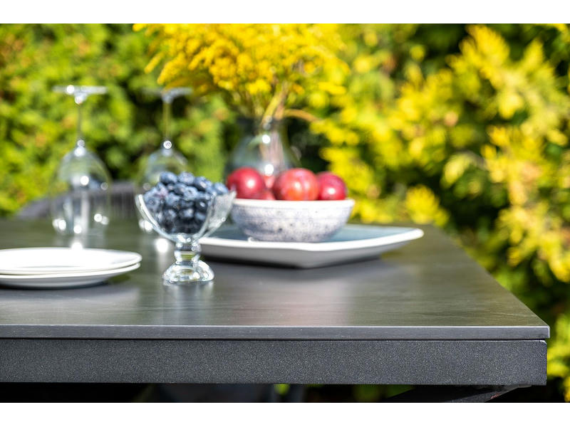 Турин обеденный стол из HPL квадратный 230х110х75см, цвет серый гранит