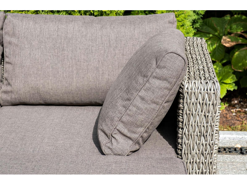Лунго модуль диванный угловой с подушками, цвет серый (гиацинт)