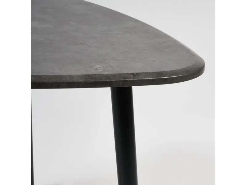 Стол журнальный TROYA цвет серый бетон (ножки черные)