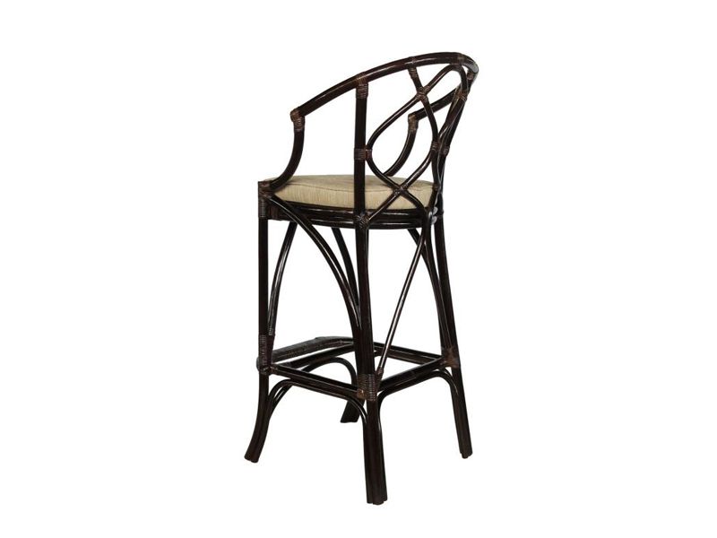 барный стул из натурального ротанга Bentani - цвет шоколад
