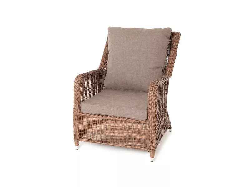 Гляссе кресло плетеное из искусственого ротанга, цвет коричневый