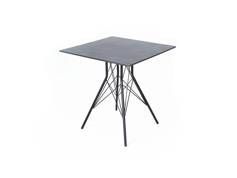 Конте интерьерный стол из HPL 63x63см, цвет серый гранит