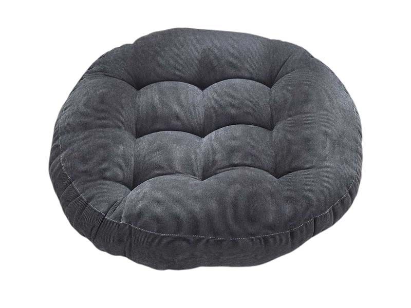 Подушка для кресла, напольная подушка, круглая цвет темно-серый