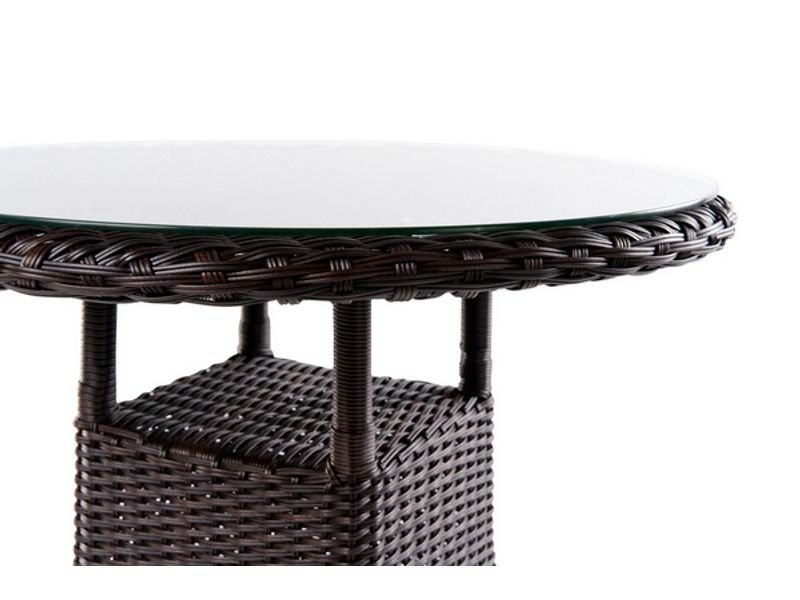 Плетеный стол WARSAW темно-коричневый