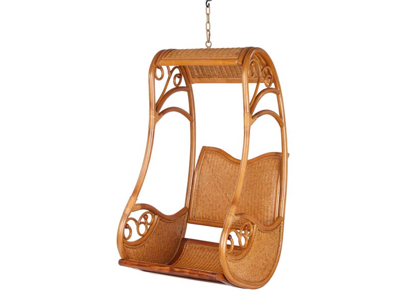 чаша подвесного кресла из натурального ротанга Hanging 003 тёмный мёд