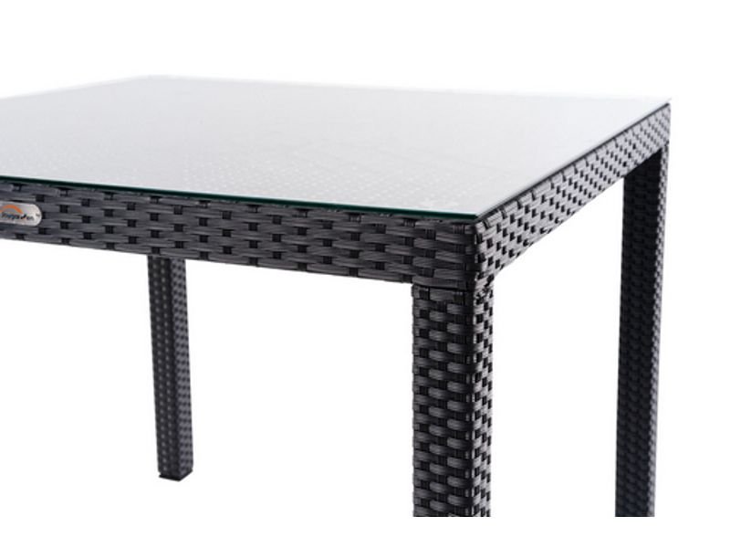 Плетеный стол MILANO 90 см черный