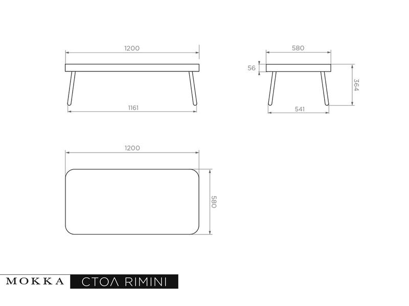 Комплект плетеной мебели MOKKA RIMINI (стол кофейный, 2 кресла, софа 3 х-местная)