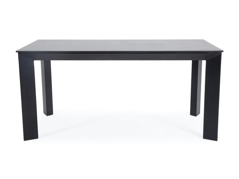 Венето обеденный стол из HPL 160х80см, цвет серый гранит, каркас черный
