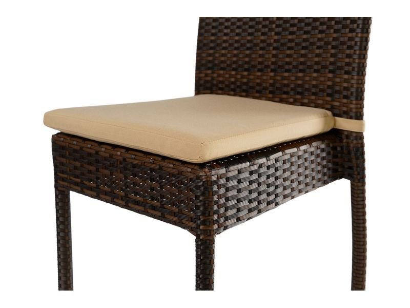 Плетеный стул MILANO банкетный цвет темно-коричневый