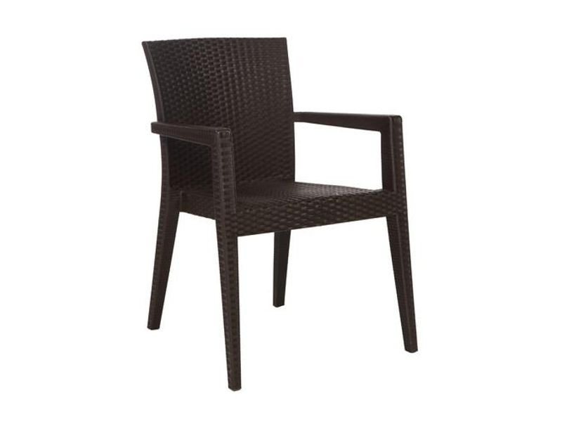 Пластиковый стул MONTANA темно-коричневый