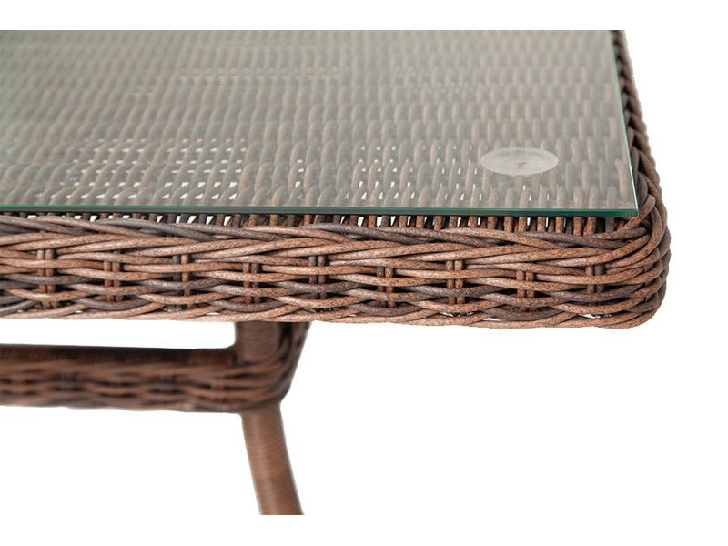 Айриш стол плетеный из искусственного ротанга, цвет коричневый