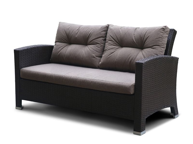 двухместный диван из искусственного ротанга AFM-205В - коричневый