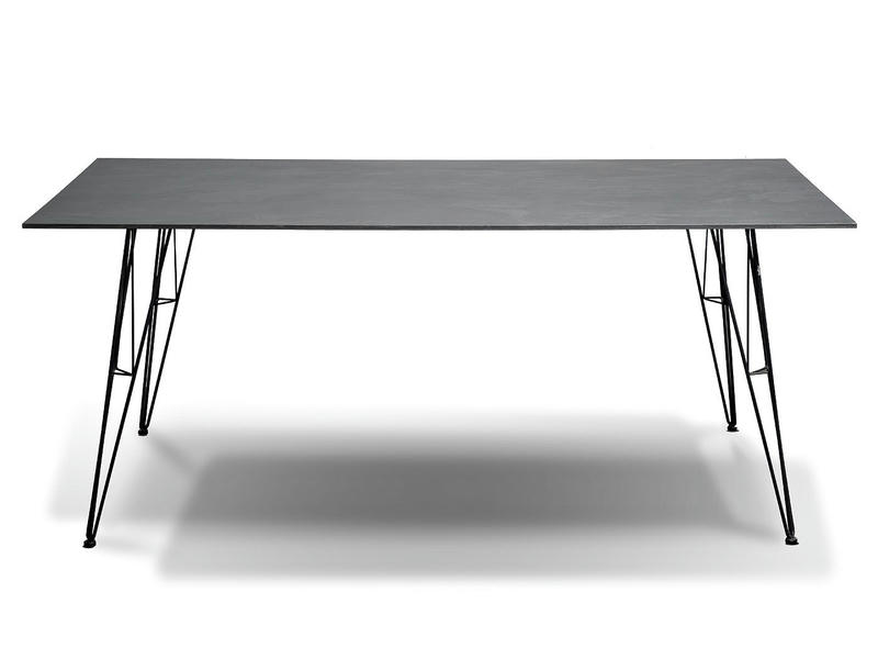 Руссо обеденный стол из HPL 184х80см, цвет серый гранит
