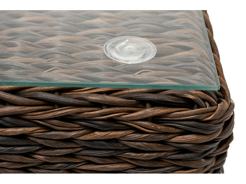 Лунго журнальный столик плетеный (гиацинт), цвет коричневый
