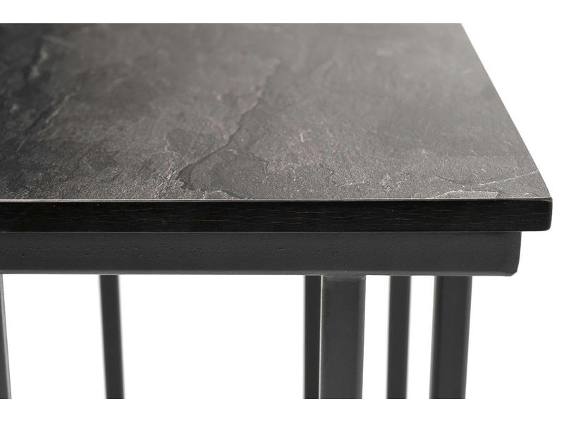 Тулон интерьерный стол из HPL квадратный 40х40, H60, цвет серый гранит