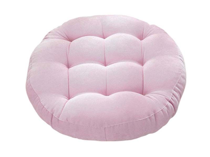 Подушка для кресла, напольная подушка, круглая цвет розовый