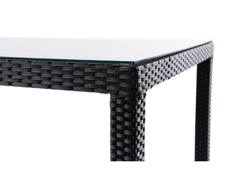 Плетеный стол MILANO 150 см черный