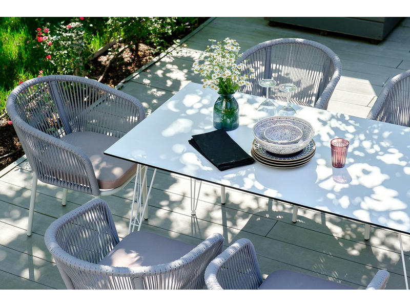 Руссо обеденный стол из HPL 150х80см, цвет молочный