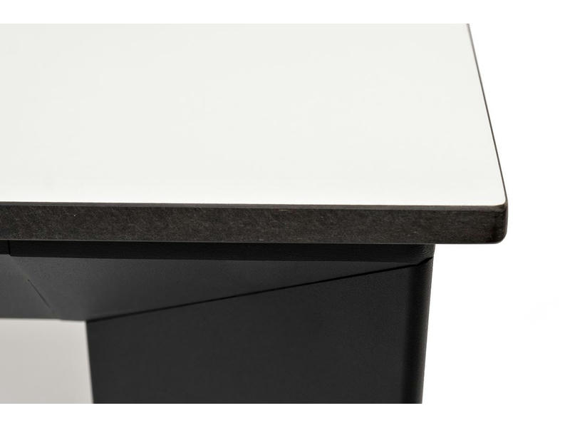Венето обеденный стол из HPL 90х90см, цвет молочный, каркас черный
