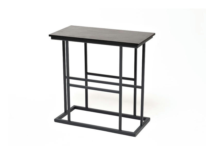 Комо интерьерный стол из HPL прямоугольный 60х30, H60, цвет серый гранит