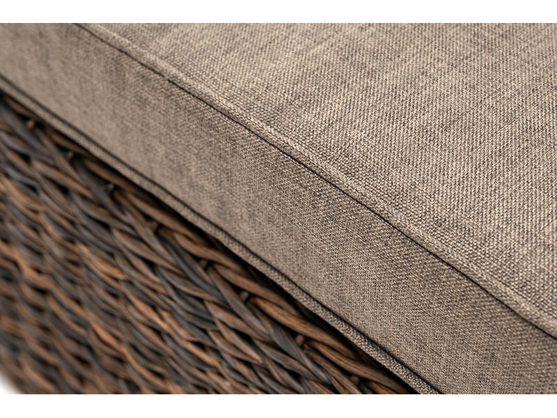 Лунго плетеная оттоманка с подушкой (гиацинт), цвет коричневый