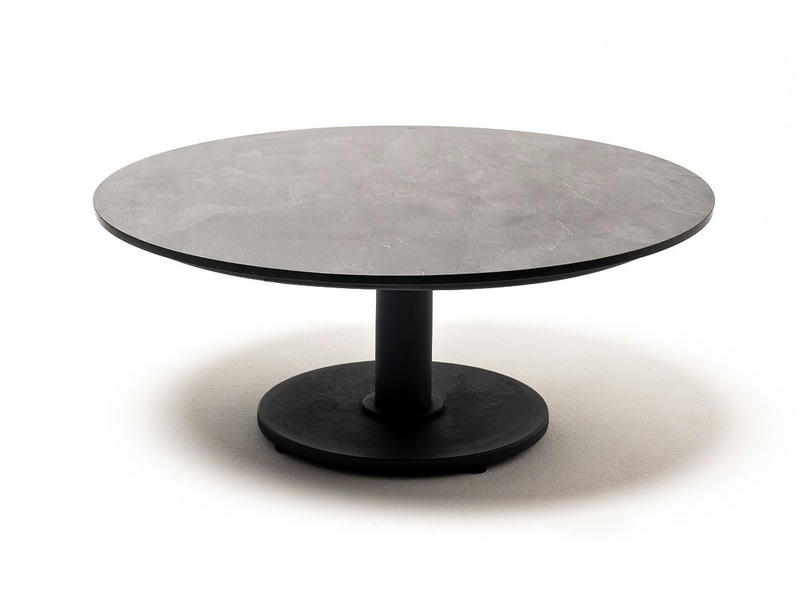 Чили интерьерный стол из HPL круглый Ø80 H32, цвет серый гранит