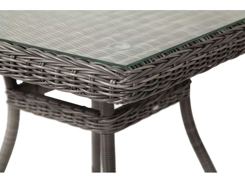 Айриш стол плетеный из искусственного ротанга, цвет графит