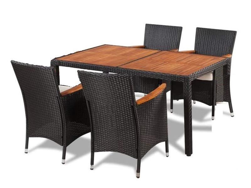 комплект плетеной мебели AFM-460 150x90 Brown (4+1) цвет коричневый