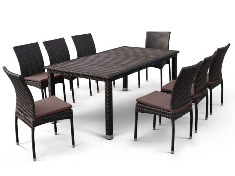 комплект мебели T347/Y380A-W53 (8+1) цвет коричневый/brown