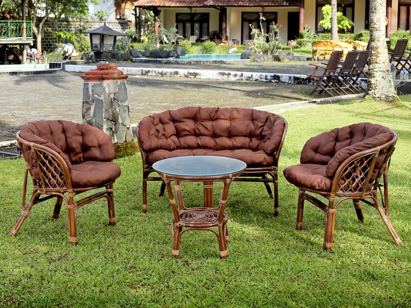 комплект мебели Багама 03/10S - цвет браун/темные подушки