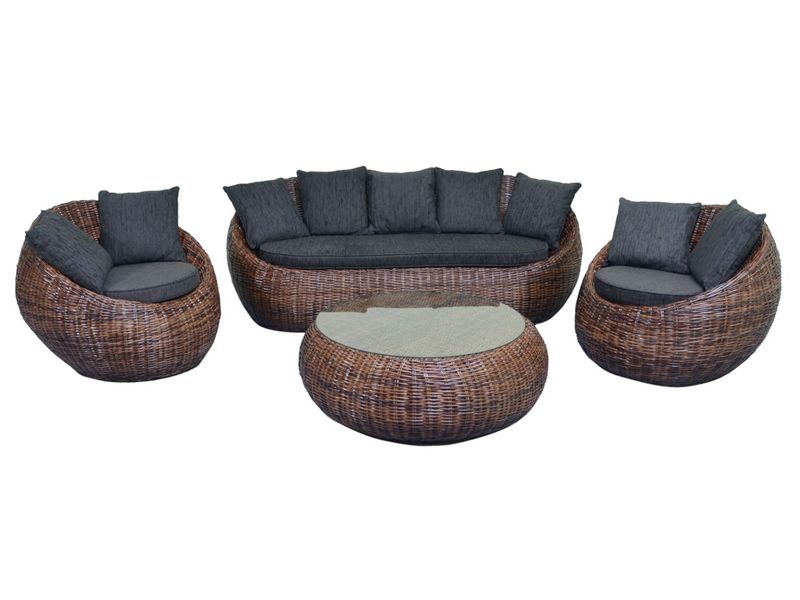 комплект мебели из ротанга Киви - цвет коричневый