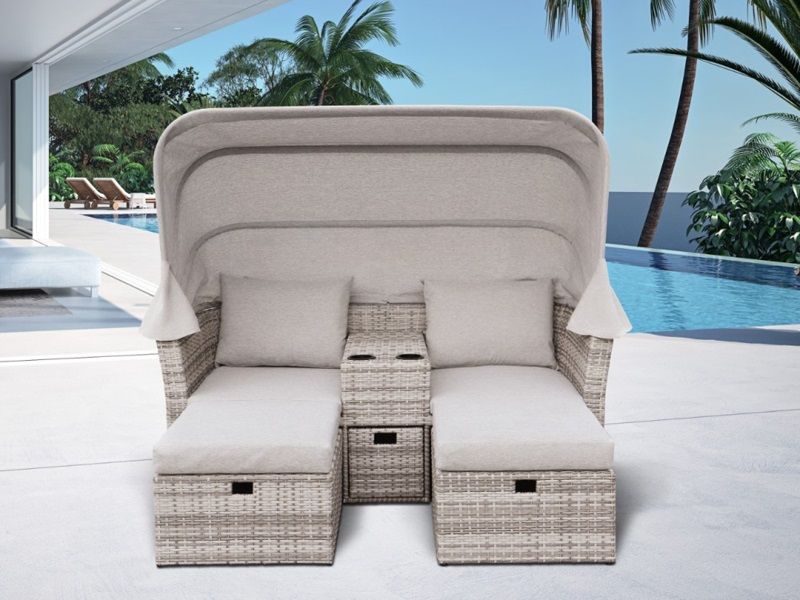 комплект мебели из искусственного ротанга AFM-330G Grey - цвет серый
