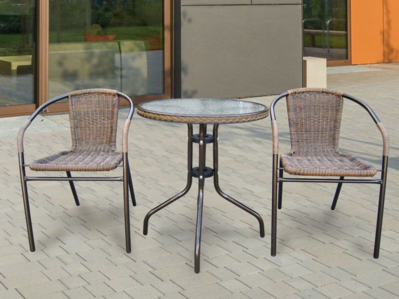 комплект мебели для летнего кафе Асоль-1A TLH-037AR2/060RR-D60 2Pcs цвет каппучино