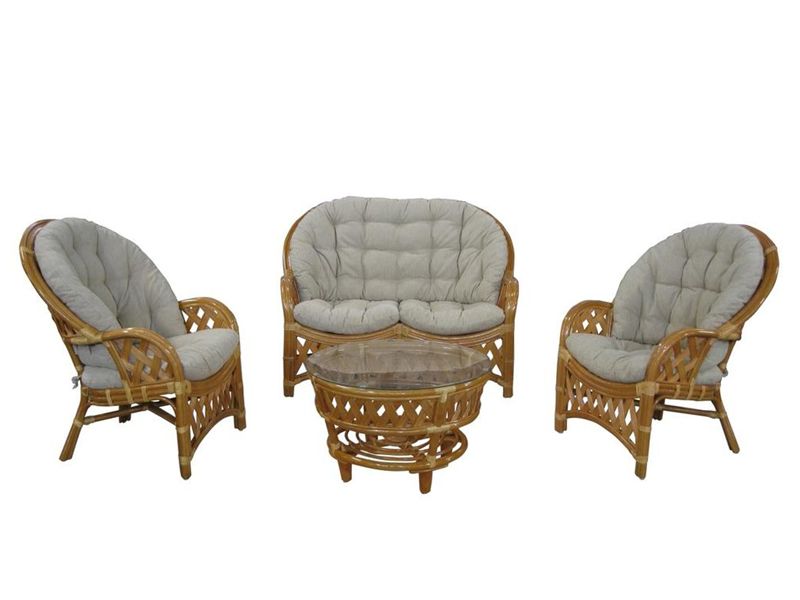 Комплект мебели из ротанга Рузвельт-2 цвет натуральный (мёд)