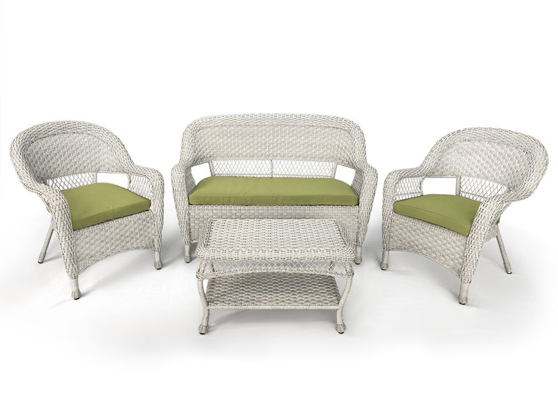 комплект плетеной мебели LV130 White/Green