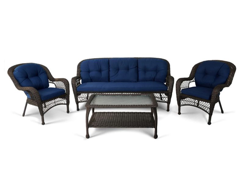 комплект плетеной мебели LV216 Brown/Blue