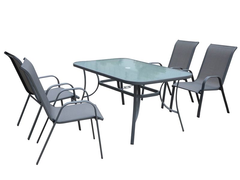Комплект садовой мебели Kingston (стол и 6 кресел) цвет серый