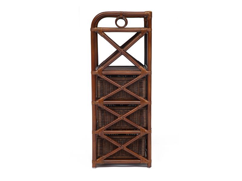 плетеная этажерка из натурального ротанга Андреа - античный коричневый