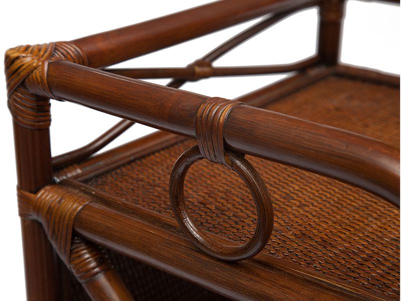 плетеная этажерка из натурального ротанга Андреа - античный коричневый