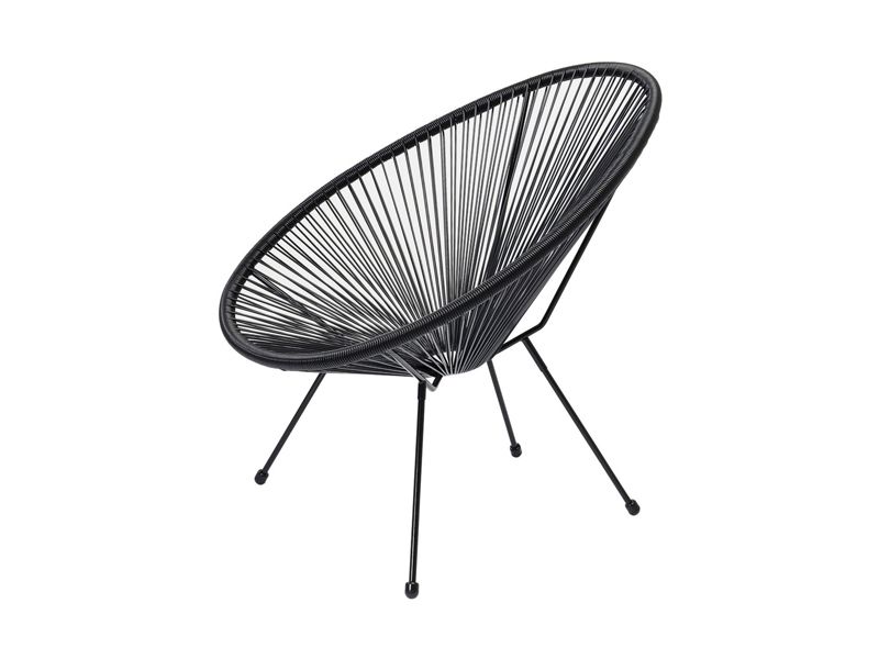 кресло из искусственного ротанга F103 - цвет черный
