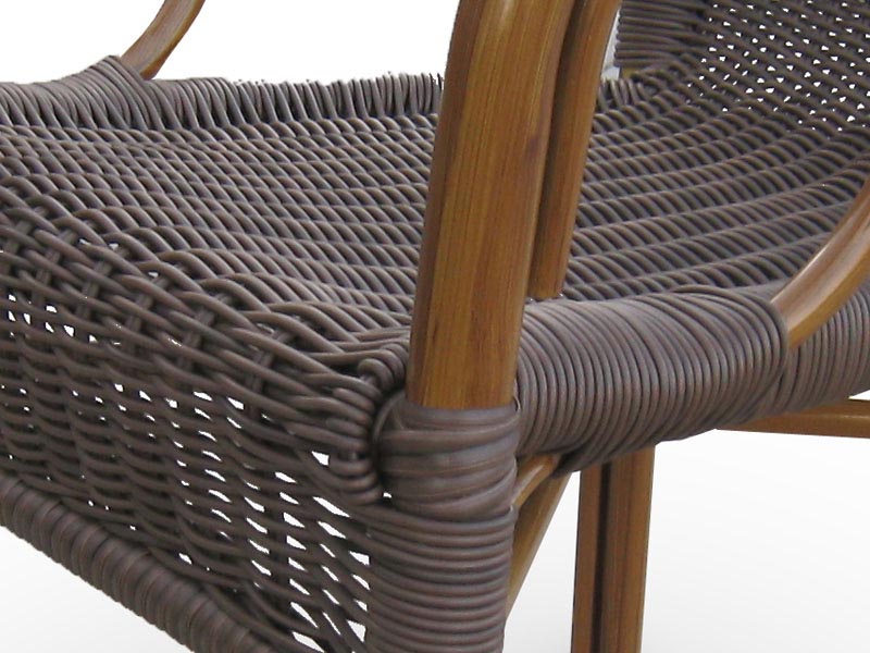 кресло из искусственного ротанга A-2010 - кофе