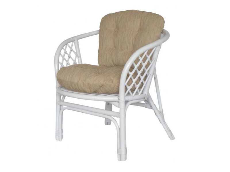 кресло из натурального ротанга 01/16B - цвет белый