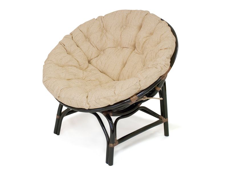 кресло из ротанга Папасан Клео цвет антик браун