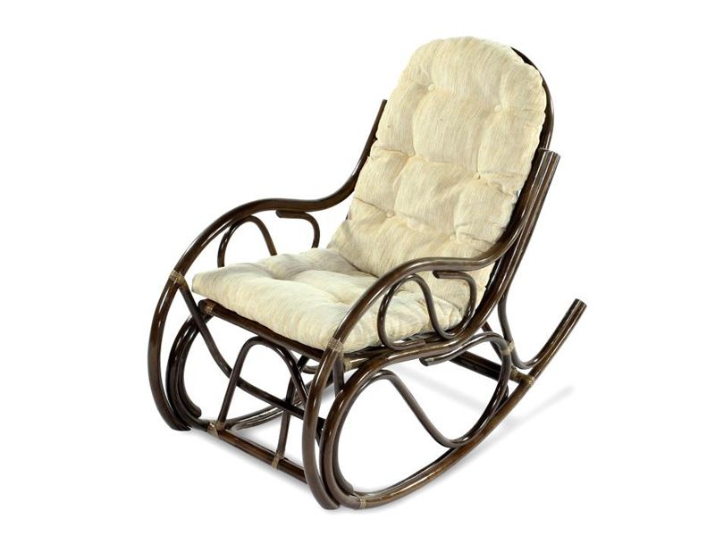 кресло-качалка из ротанга 05/04b цвет браун
