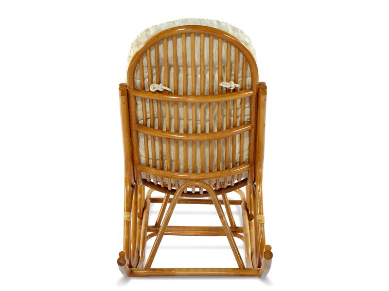 Кресло-качалка из ротанга 05/17 с подножкой цвет коньяк