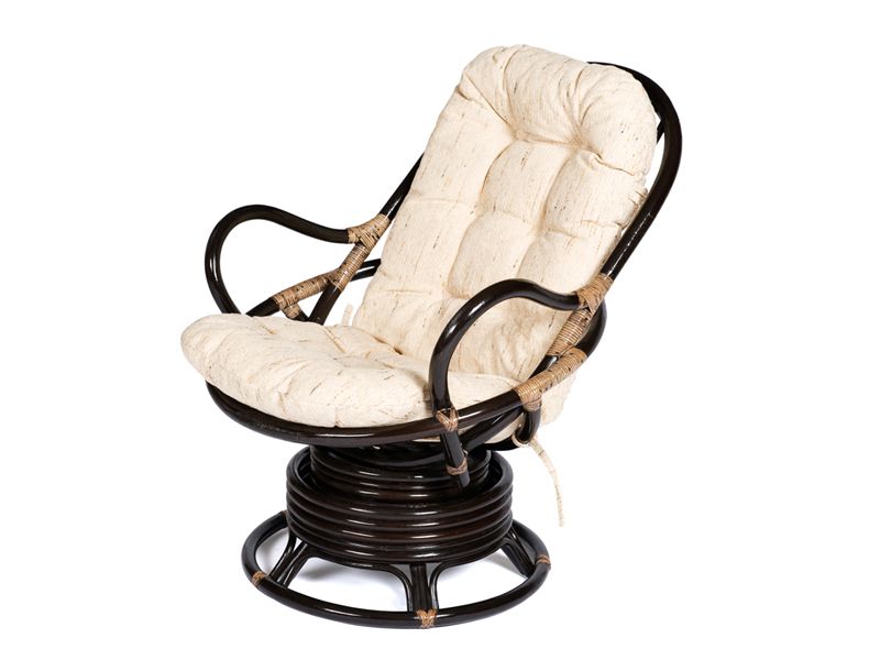 кресло-качалка из ротанга «Флорес» (Flores 5005) - цвет античный коричневый