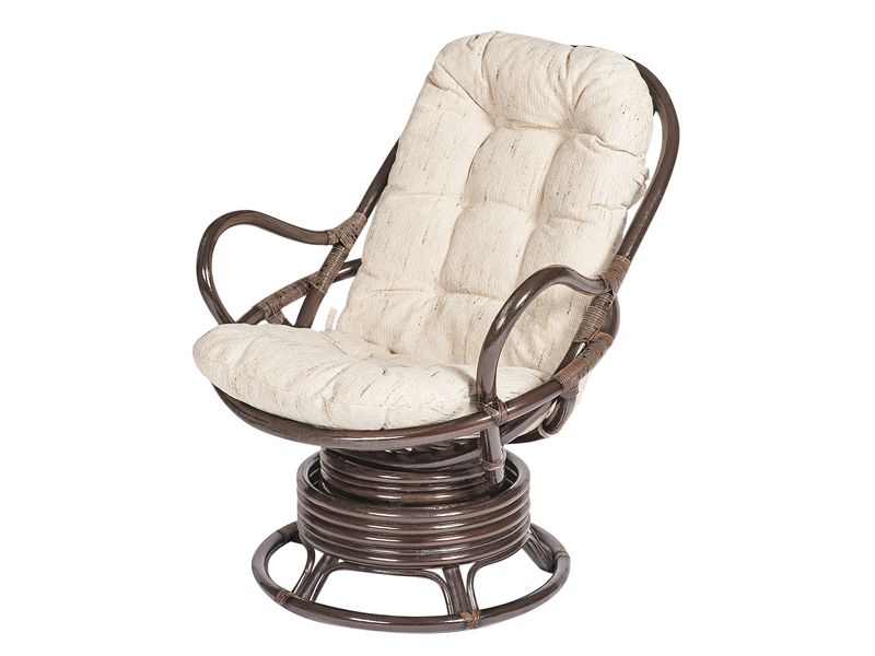 кресло-качалка из ротанга «Флорес» (Flores 5005) - цвет античный коричневый