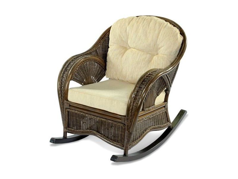 кресло-качалка из натурального ротанга 05/20 Tickle - цвет браун